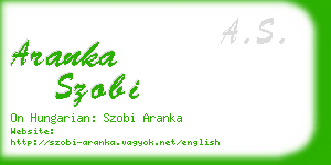 aranka szobi business card